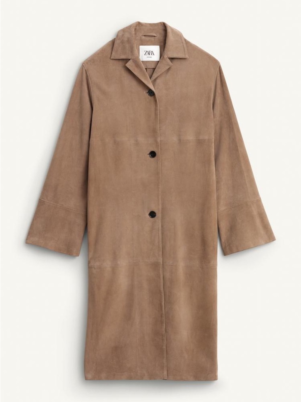 ZARA 100% SUEDE LEATHER COAT LIMITED EDITION